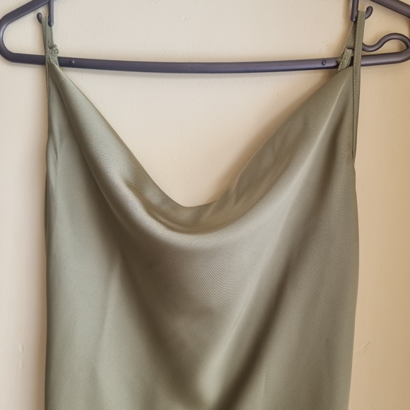 SHEIN BIZwear Cowl Neck Solid Slip Dress Workwear - Picture 11 of 13